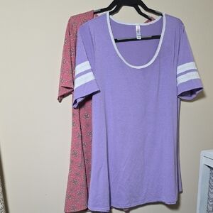 LuLaRoe Short Sleeve Tees - 2 Pair